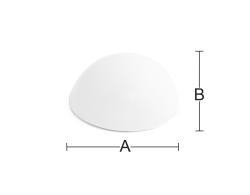 Buffert 81 hvit 40 x 9,5 (dørstopper vegg)