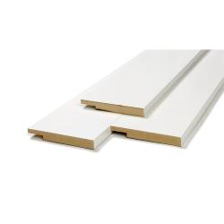 Utforing  kvistfri limtre hvit 18 x 120 x 2400