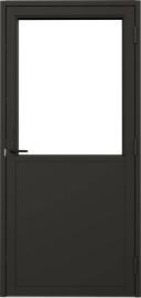 Nordan balkongdør alu. kledd dempet sort 3-lag brystning 100 cm