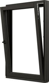 NorDan NTech One – innadslående toveissvingende vindu dempet sort