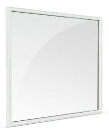 NorDan fastkarm hvit, 2 lag glass 1248mm x 1338mm