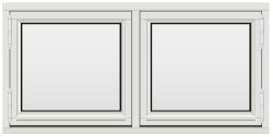 Lill vinduet 2-rams sidehengslet hvitmalt 113 x 59