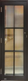 Nordan balkongdør 80 x 200 dempet sort alu med duplex spross