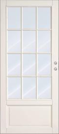 Scanflex skyvedør skjold hvit med glass 92,5 x 204,0