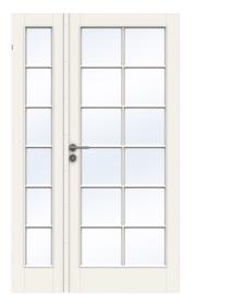 Swedoor dørblad Style SP12 + SP6 glass lett hvit modul 12 x 21