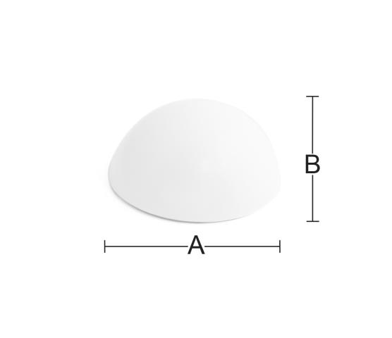 Buffert 81 hvit 40 x 9,5 (dørstopper vegg)