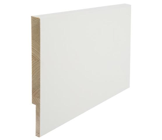 Utforing  kvistfri limtre hvit 18 x 220 x 2400