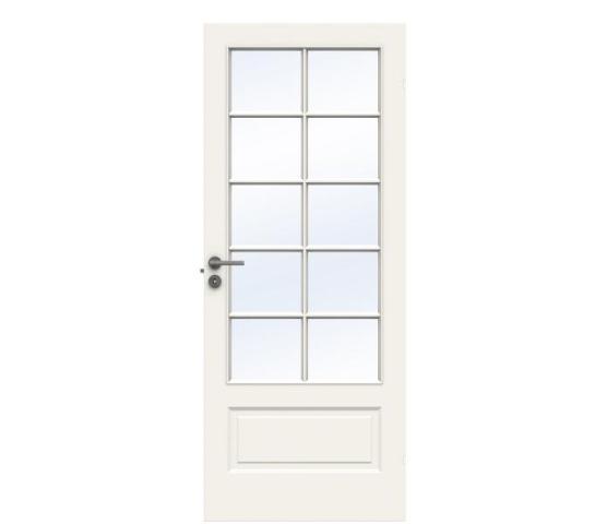 Swedoor innerdør Style SP10 hvit bomull med glass 