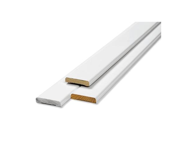 Karmlistsett hvit glatt 12x58 mm