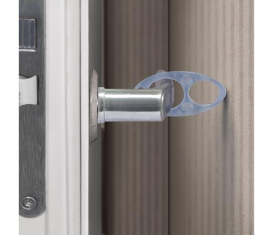 Dørstopper kombo  transparent plast for håndtak