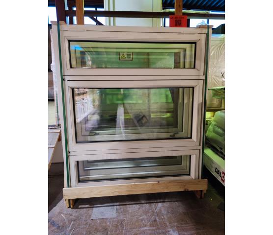 H-vinduet side/topp- hengslet hvit 1410mm x 1245mm