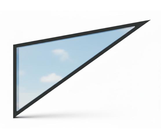 Nordan fastkarm 184,8 x 132,4 med skrå 10,3 gr. alu kledd RAL 9011