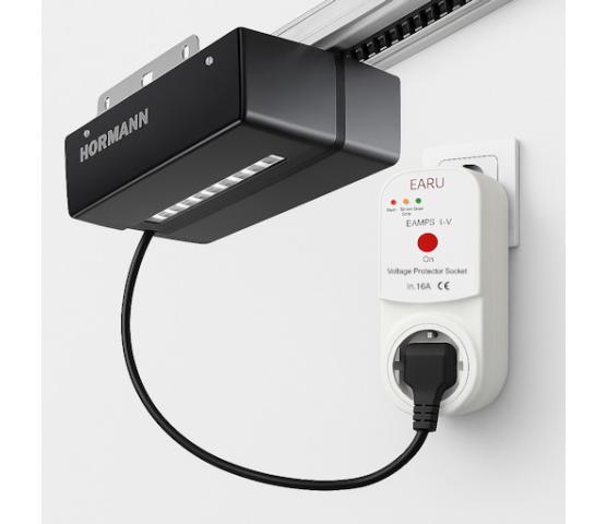 Overspenningsvern for garasjeportmotor