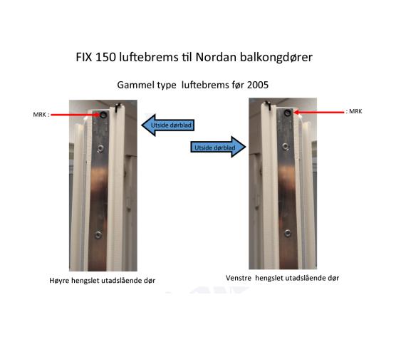 Trinnløs luftestilling til NorDan balkongdør