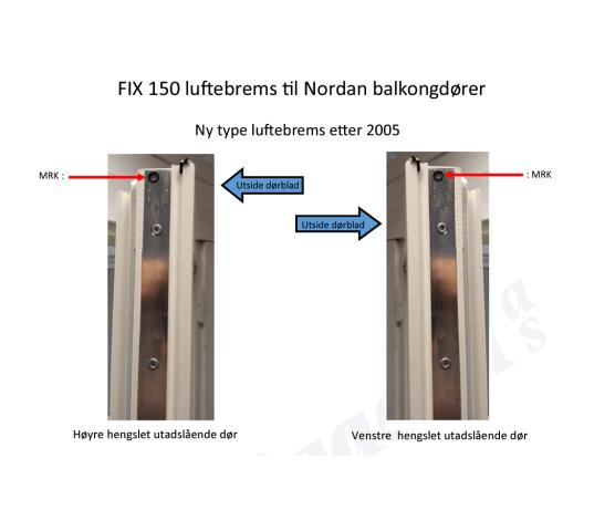 Trinnløs luftestilling til NorDan balkongdør