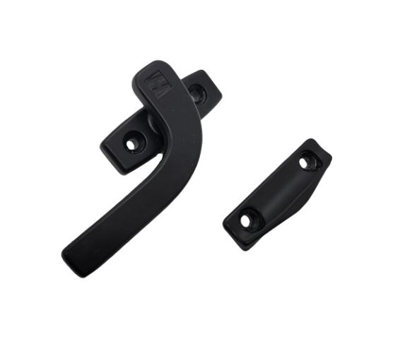 Forvrider H-vinduet sidehengslet/sidesving 67/4 m/sluttstykke sort