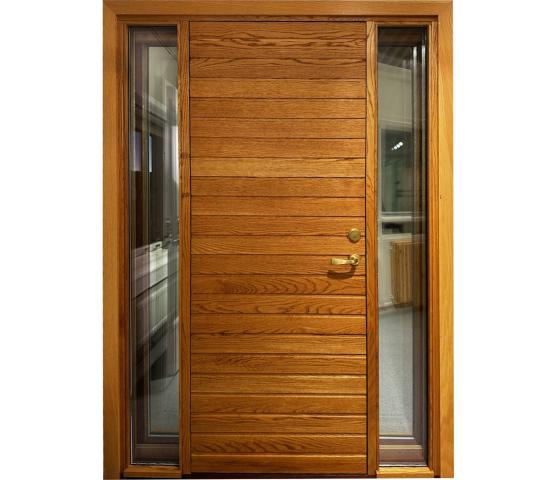 Hovland oljet Eik ytterdør 150 x 210 venstre med 2 sidefelt