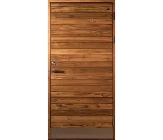 Bovalls ytterdør Långö liggende Teak panel