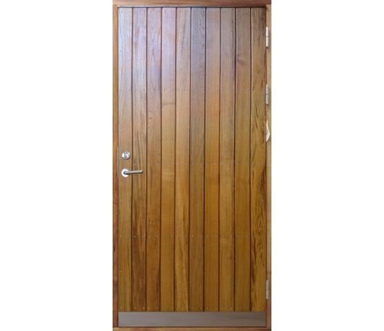 Bovalls ytterdør Långö vertikal Teak panel