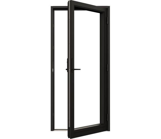 Nordan balkongdør alu. kledd dempet sort 3-lag brystning 13 cm
