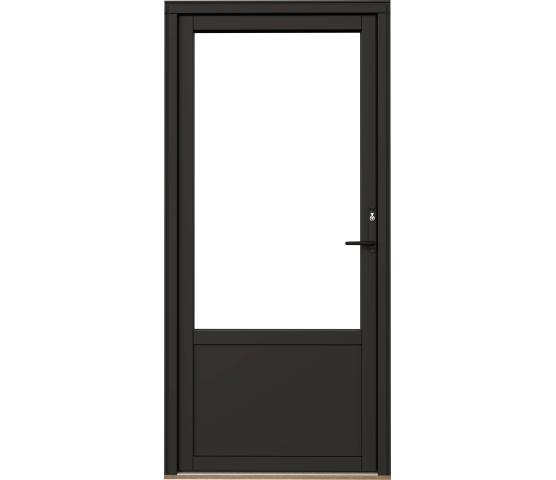 Nordan balkongdør alu. kledd dempet sort 3-lag brystning 65 cm