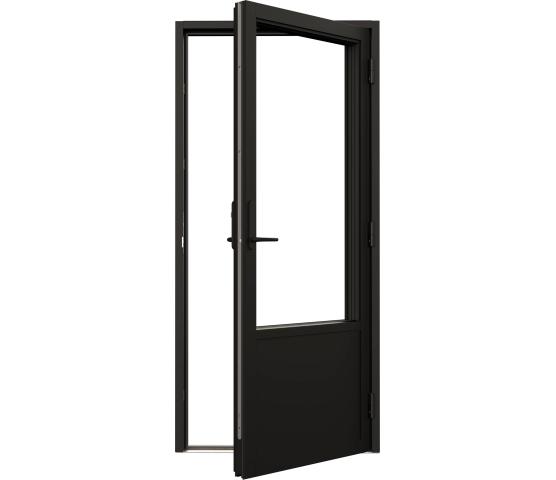 Nordan balkongdør alu. kledd dempet sort 3-lag brystning 65 cm