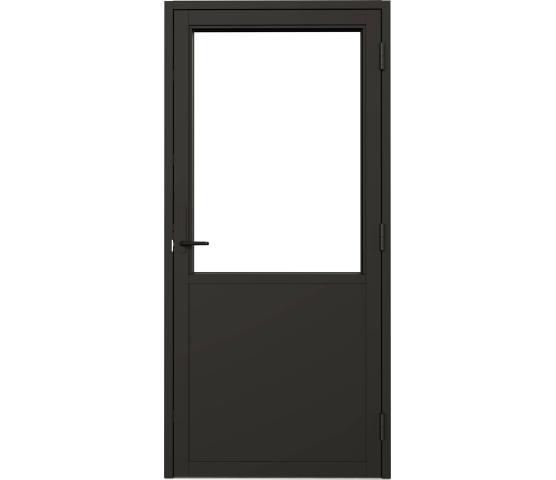 Nordan balkongdør alu. kledd dempet sort 3-lag brystning 90 cm
