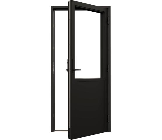 Nordan balkongdør alu. kledd dempet sort 3-lag brystning 90 cm
