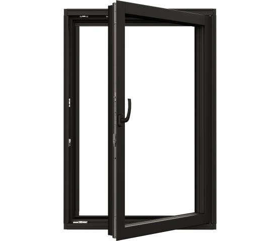 NorDan NTech One – innadslående toveissvingende vindu dempet sort