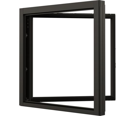 NorDan NTech One – innadslående toveissvingende vindu dempet sort