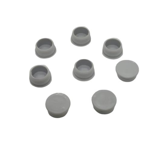 H-vinduet/dør plastpropper 14mm lys grå