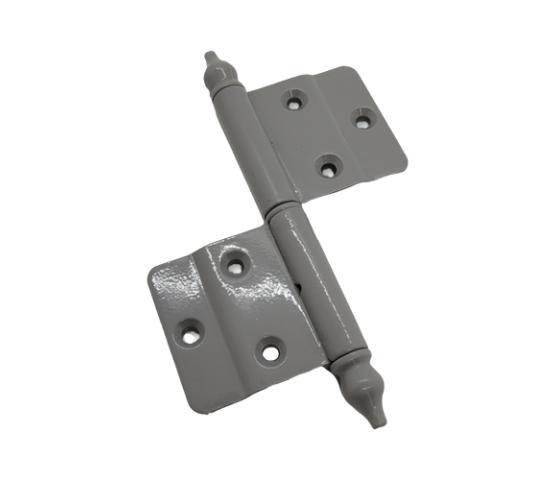 Hengsel grå med knopp til sidehengslet H-vinduet og lill-vinduet