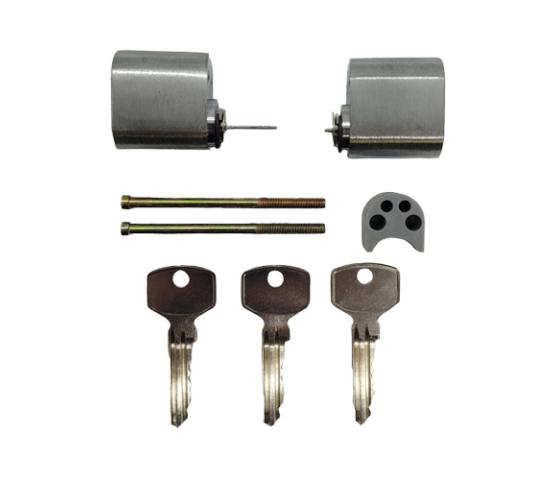 Låsesylindersett H-vinduet Balkongdør Tosidig 76 mm Grå