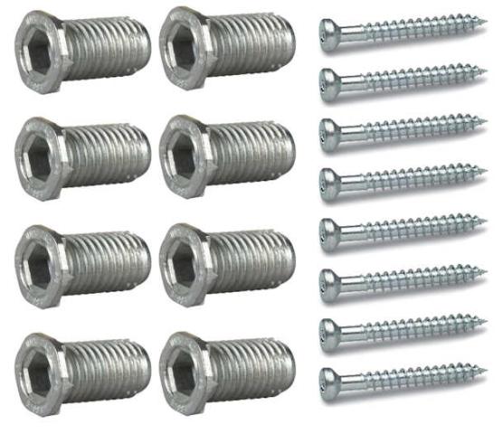 8 stk Adjufix Monteringshylser 28mm med skruer 6x65