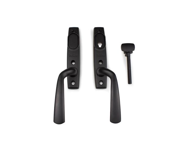 Dørhåndtak Balkongdør Copenhagen sort med langskilt