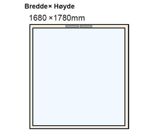 Nordan fastkarm hvit 168,0 x 178,0 3-lag antidugg sikkerhetsglass