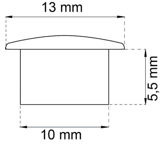 Habo dekkplugg 10/13 hvit a-10
