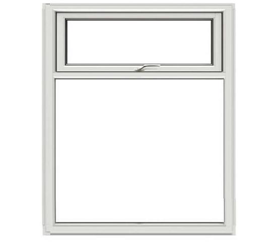 Nordan kombivindu toppsving/fastkarm 150 X 160 hvit 2-lag glass