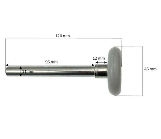 Løpehjul garasjeport universal 124mm - 11mm aksling