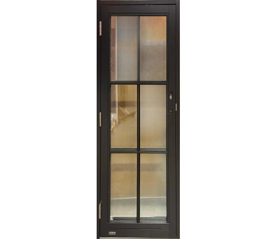 Nordan balkongdør 80 x 200 dempet sort alu med duplex spross