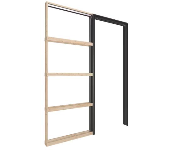 Pocket skyvedørskarm 210 dempet sort NCS S 8500N