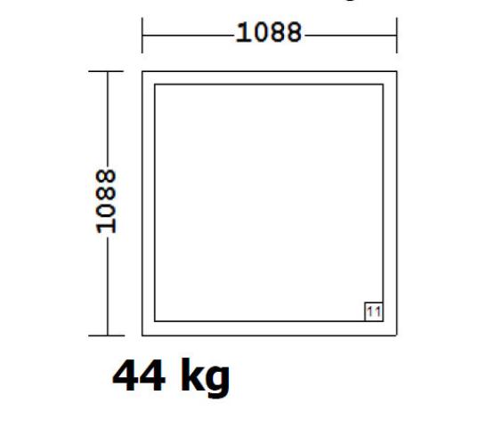 H-KARMEN+ 90 PVC 110x110 hvit, 3 lag