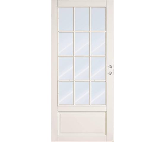 Scanflex skyvedør skjold hvit med glass 92,5 x 204,0