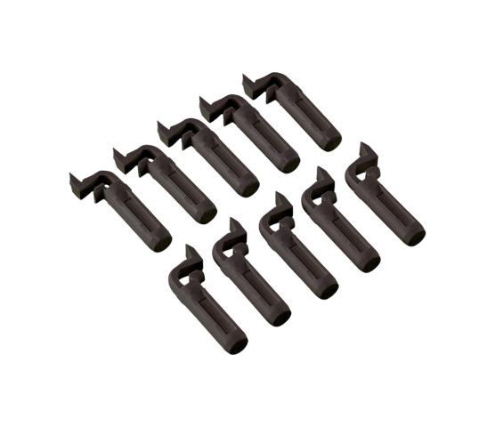 H-vinduet Sprosseklips Sort 10 stk