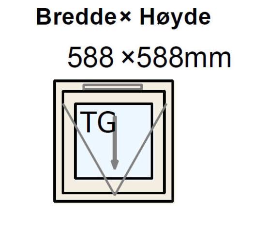NorDan Toppsving hvitmalt 60 x 60 2-lag