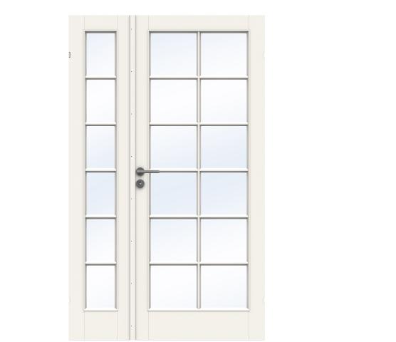 Swedoor dørblad Style SP12 + SP6 glass lett hvit modul 12 x 21